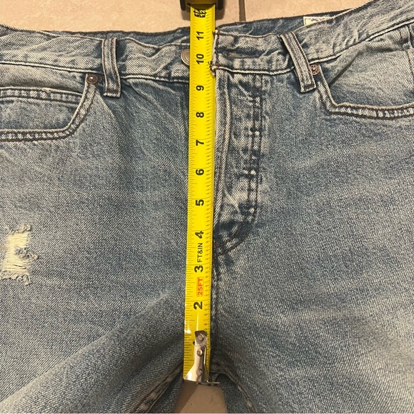 We The Free Maggie Mid-Rise Straight Leg Distressed Raw Hem Jeans Womens Size 27 - Picture 7 of 11